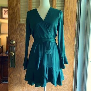Altar’d State long sleeve green dress NWT